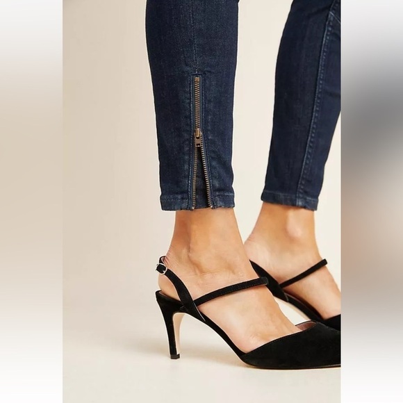 Anthropologie Pilcro High-Rise Moto Denim Leggings - Picture 7 of 16